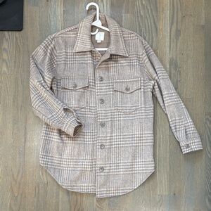 Joie Plaid Tan Jacket